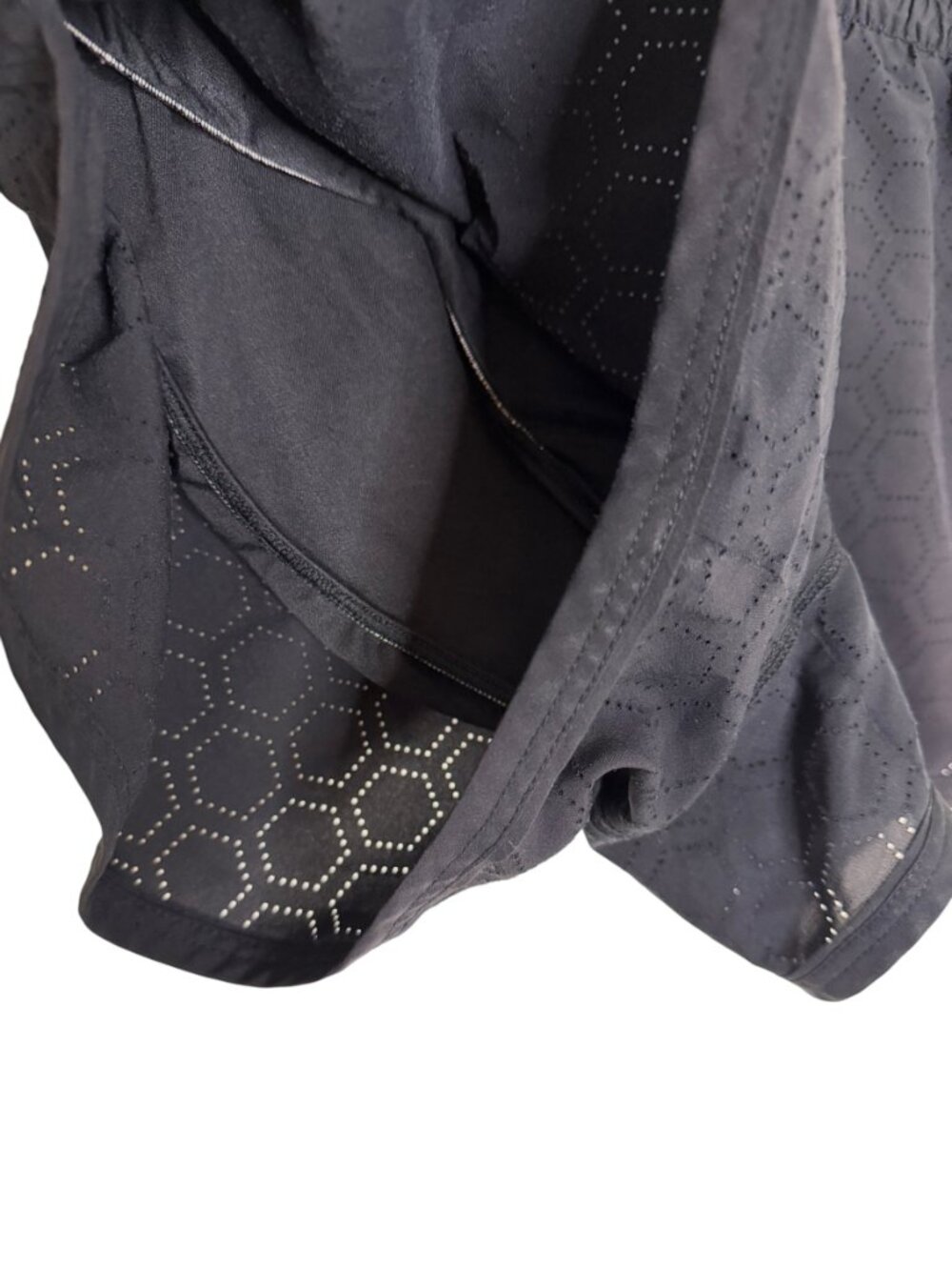 Under Armour Semi Fitted Heat Gear Shorts Women Hexagon Black M - Picture 4 of 6